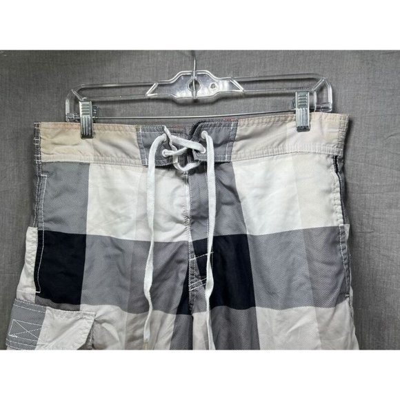 Maryland Terps Swim Shorts Mens Small White Drawstrings Plaid Trunks Men. - Picture 2 of 10